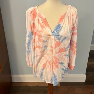Crown and ivy tie die blouse